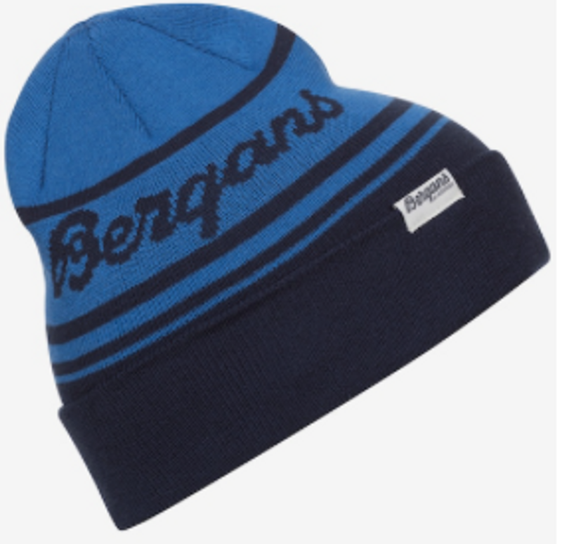 Bergans Find My Kids Beanie Navy / Strong Blue