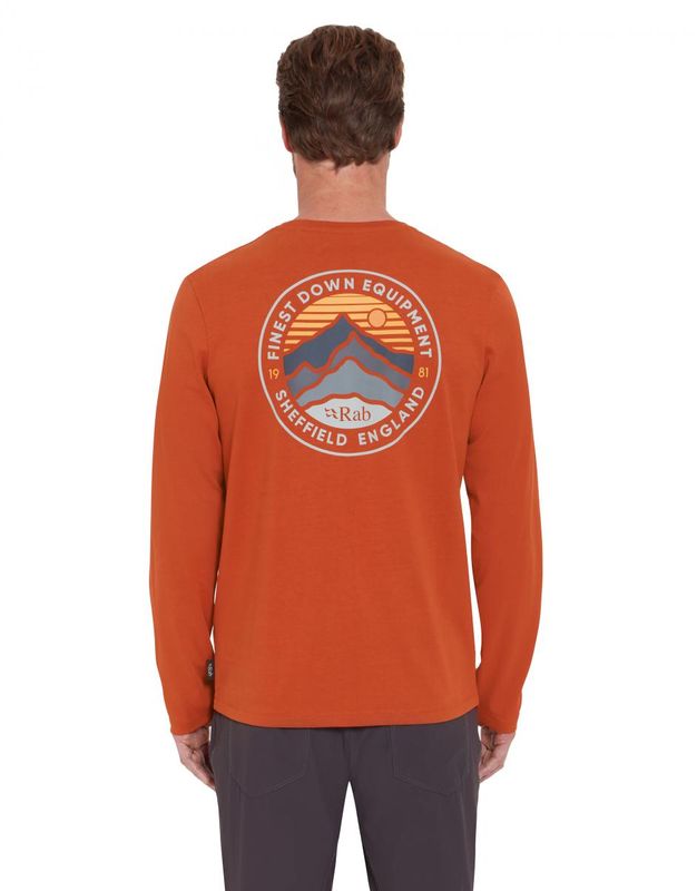Rab Basecamp 3 Peaks Ls Tee Rcy Red Clay