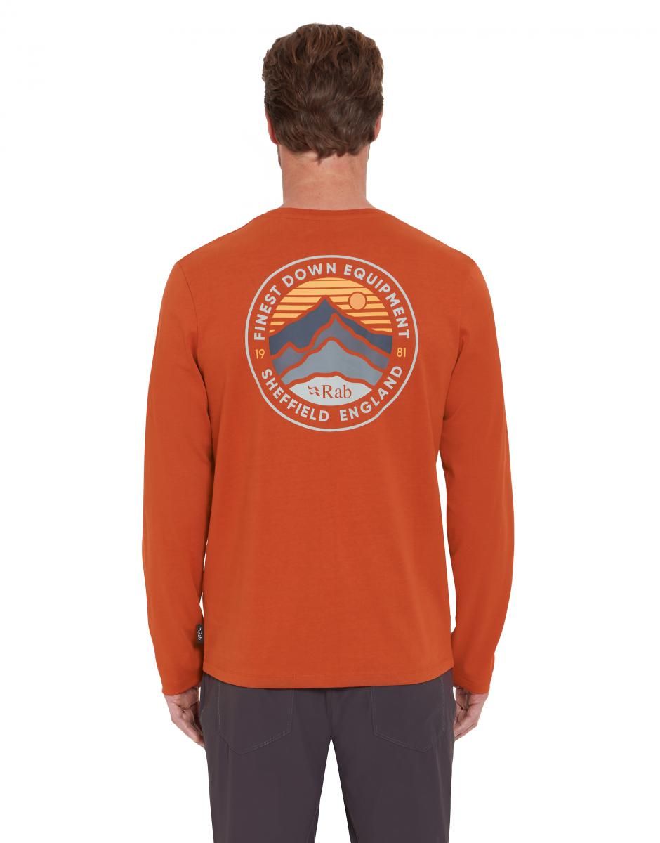 Rab Basecamp 3 Peaks Ls Tee Rcy Red Clay