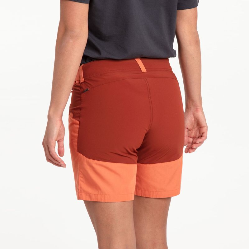 Lundhags Makke Light stretch hybrid turshorts dame CORAL/RUST