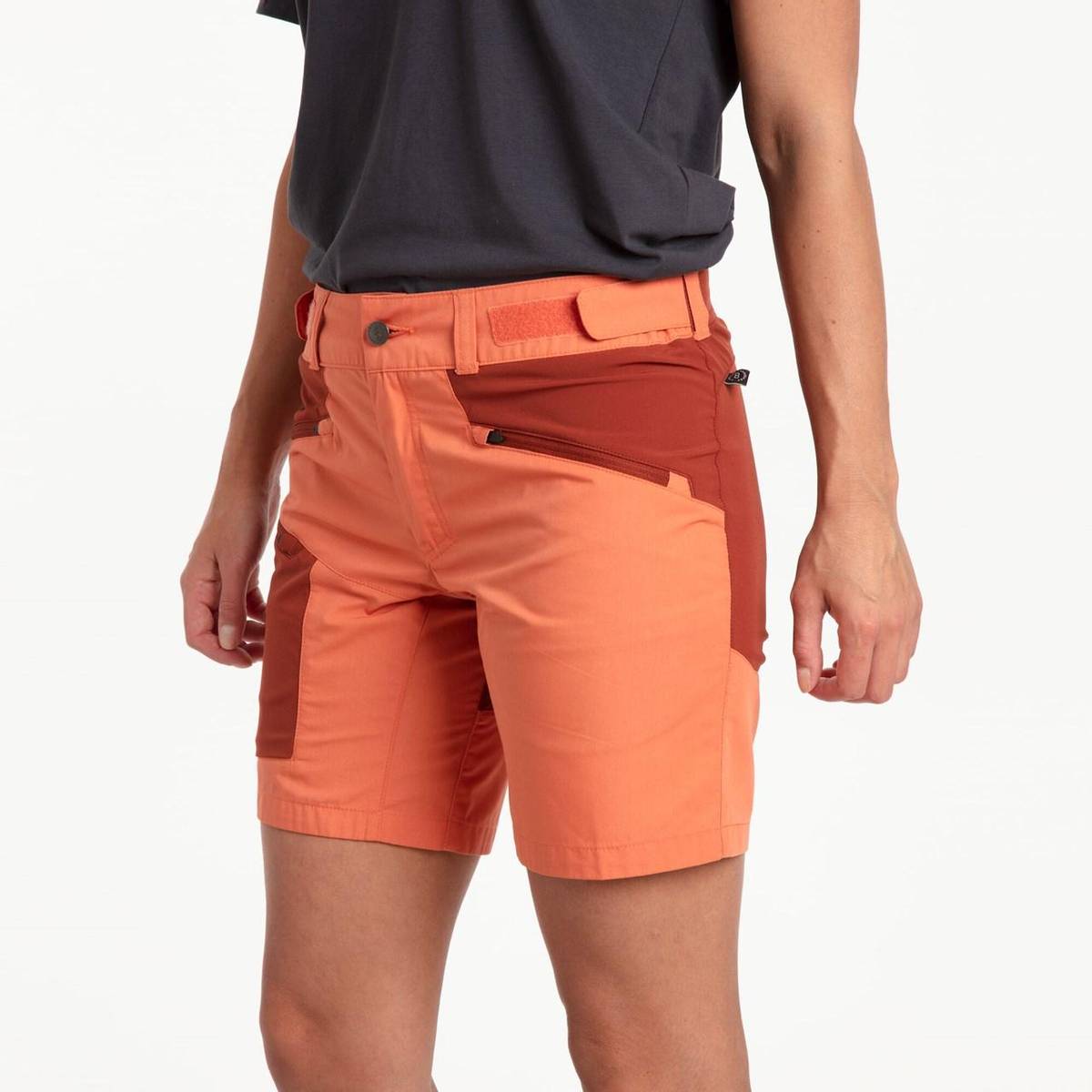 Lundhags Makke Light stretch hybrid turshorts dame CORAL/RUST