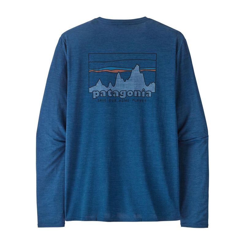 Patagonia M´S L/S Cap Cool Daily Graphic Shirt Sclx 73 Skyline: Clement Blue X-Dye