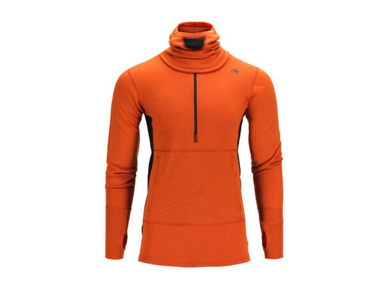 Aclima WarmWool hoodsweater w/zip M's golden flame